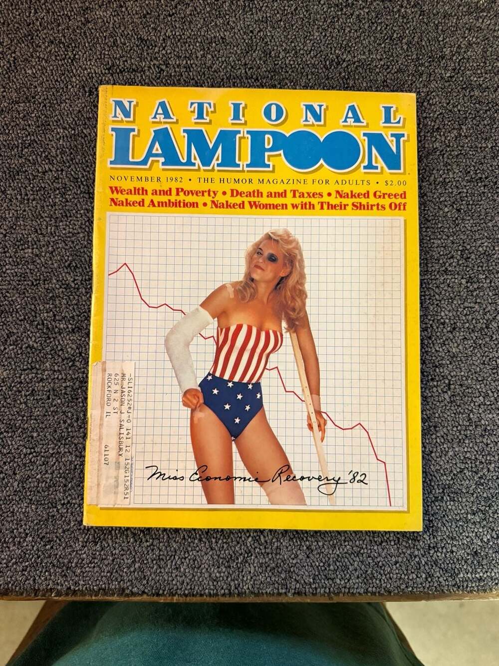 National Lampoon Magazine November 1982 Miss Economic Recovery